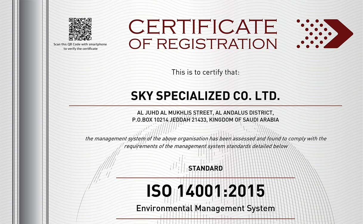 ISO 1401:2015 Environment Management System