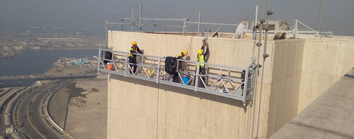 Maintenace of SNB HQ Facade- Jeddah