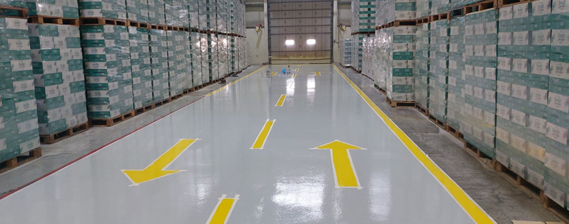 Application of Epoxy Flooring, Screeding, Waterproofing and Joint Work @ Berain Water Factory